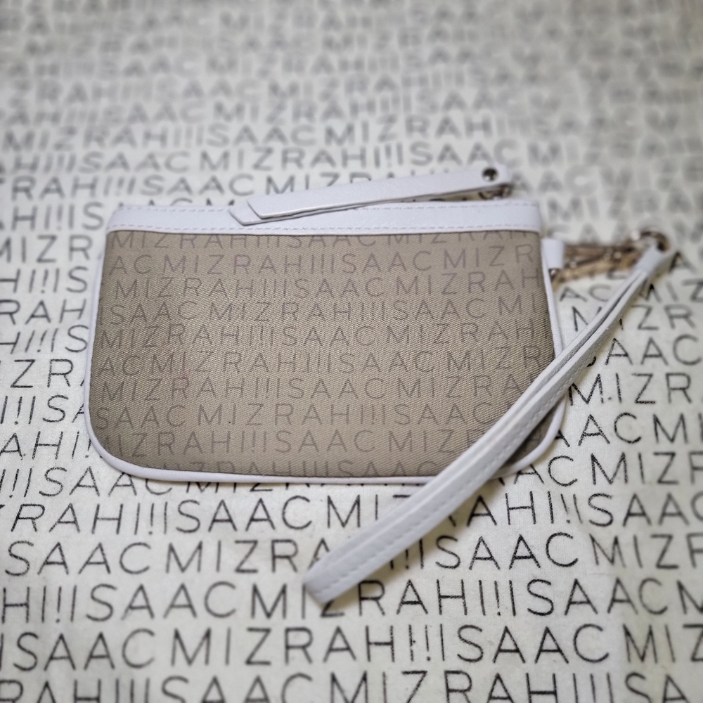 isaac mizrahi white leather hobo bag - Picture 2 of 5